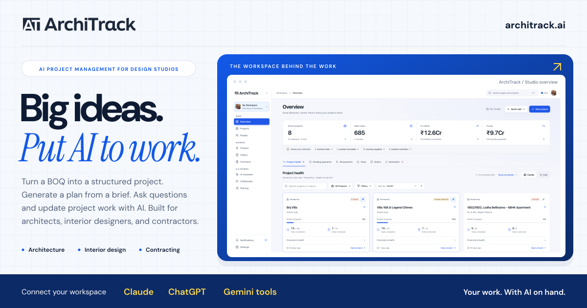 ArchiTrack | Project Management for Design & Build